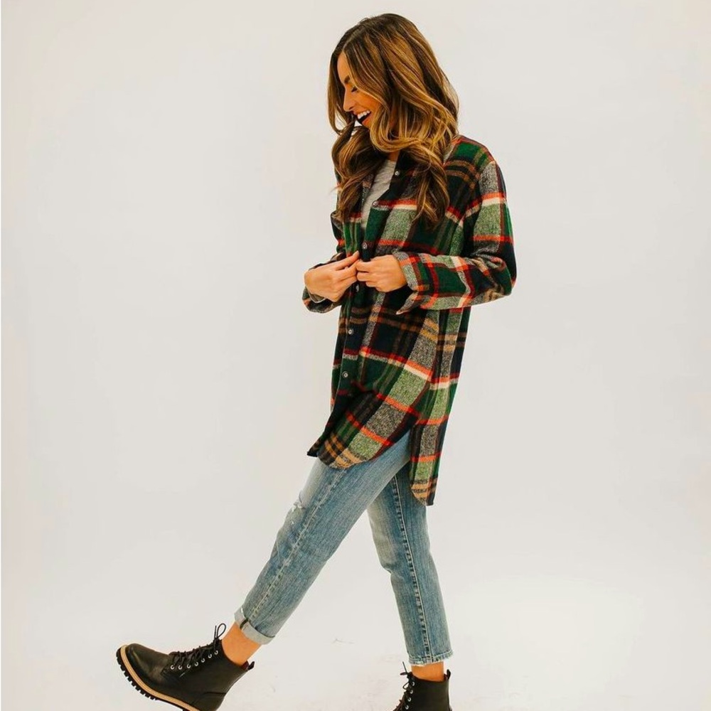 ISO Plaid Shacket from Pink Dessert